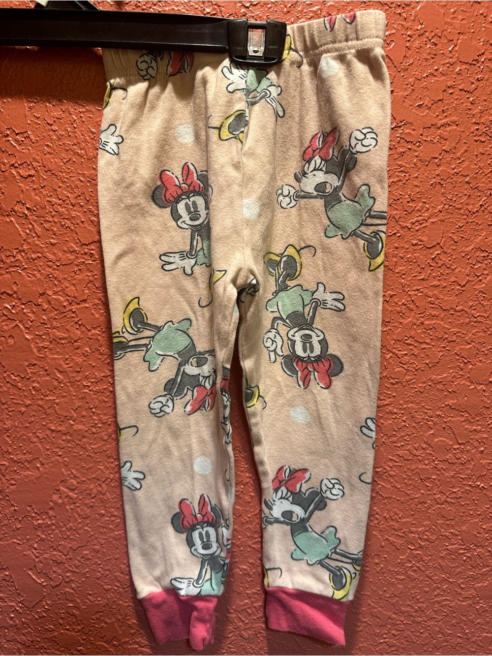 Nina Pink Minnie Mouse Print Kids Casual Bottoms